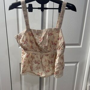 Celebrity Pink Floral Camisole with Lace Trim